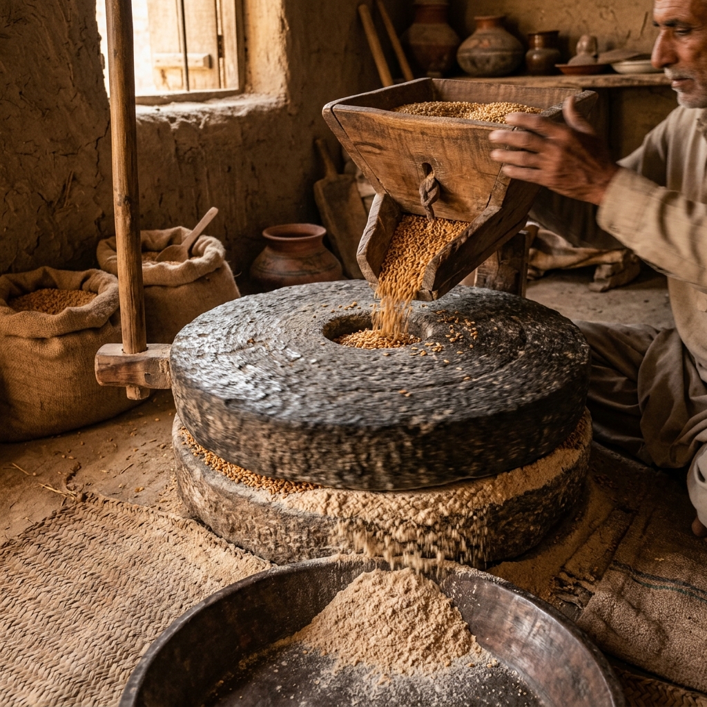 Traditional stone milling