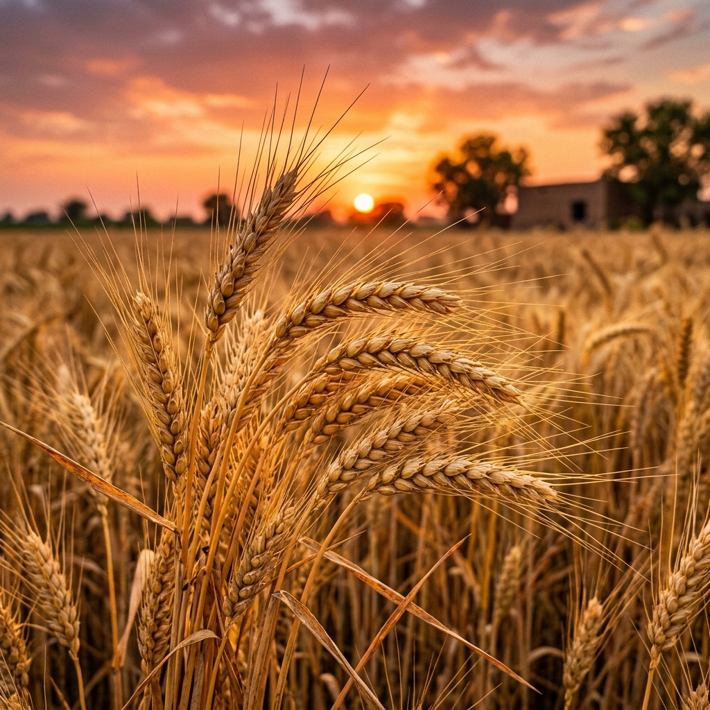 Golden Wheat Field at Sunset